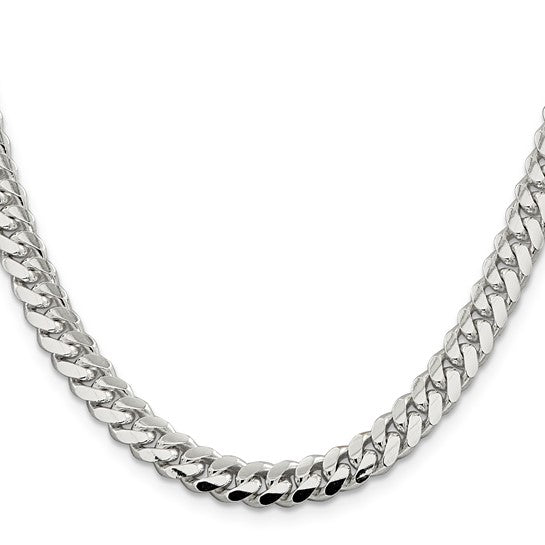 Sterling Silver Domed Curb Chain/Bracelet