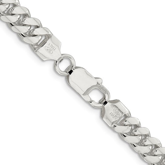 Sterling Silver Domed Curb Chain/Bracelet