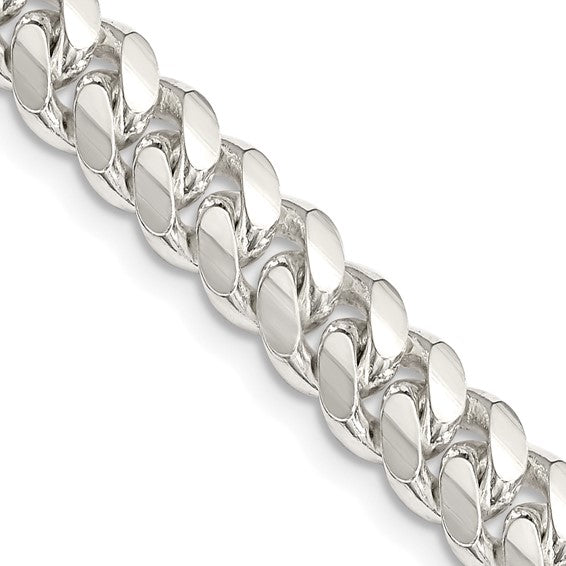 Sterling Silver Domed Curb Chain/Bracelet