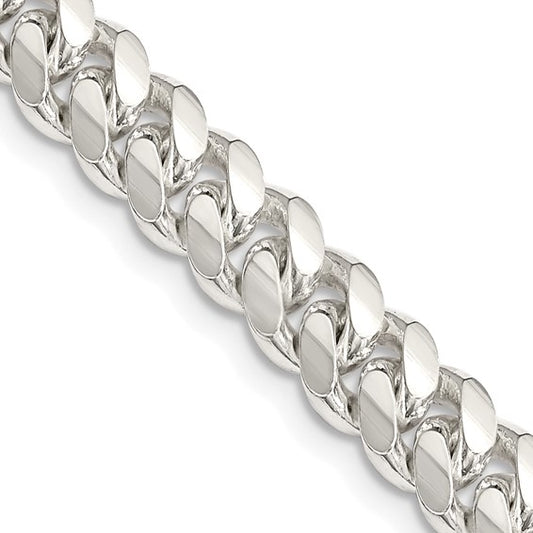 Sterling Silver Domed Curb Chain/Bracelet