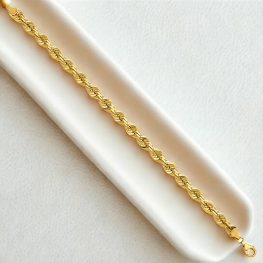 14K Gold Rope Chain Semi Solid