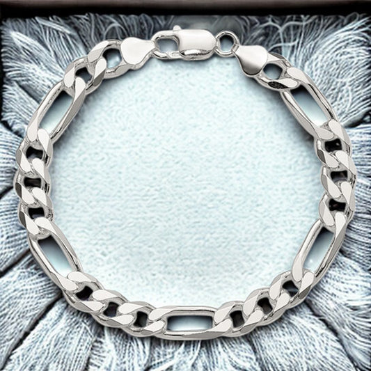 Sterling Silver Figaro Chain
