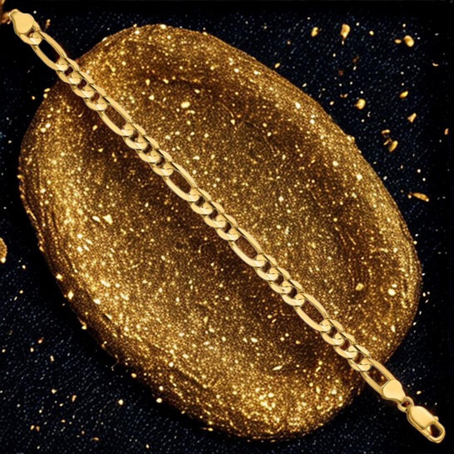 14K Figaro Open Concave