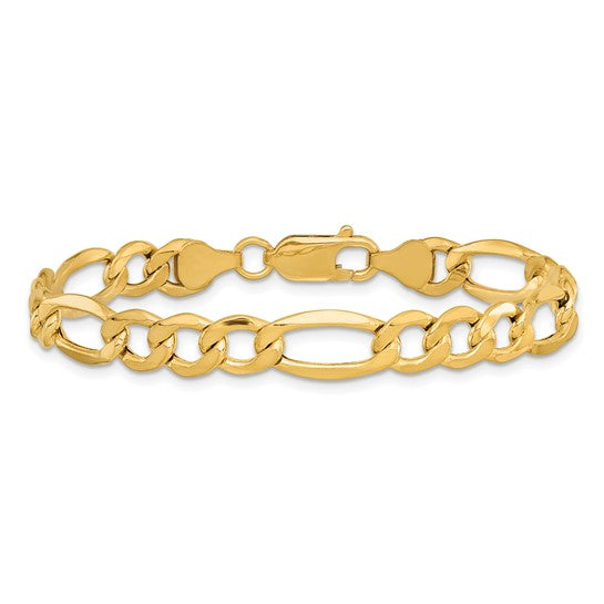 14K Figaro Semi Solid Chain Yellow Gold