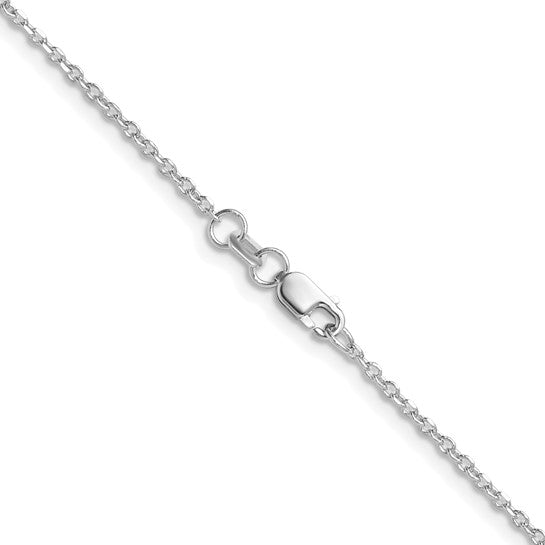 14K White Gold Forzantine Cable Chain