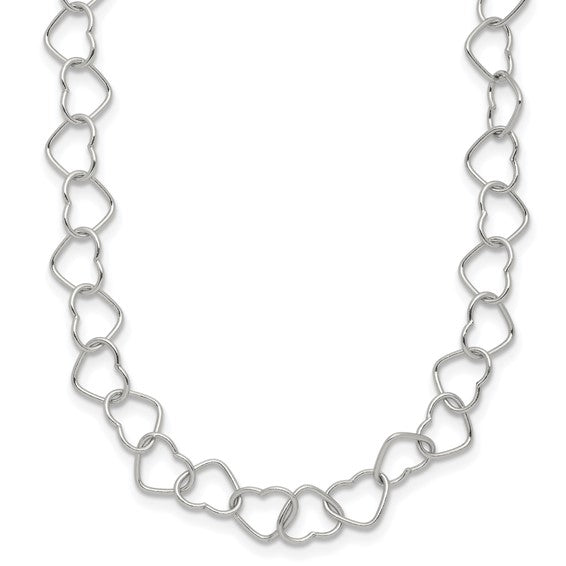 Sterling Silver Heart Link Chain/Bracelet