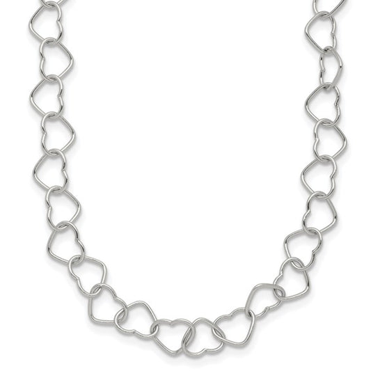 Sterling Silver Heart Link Chain/Bracelet