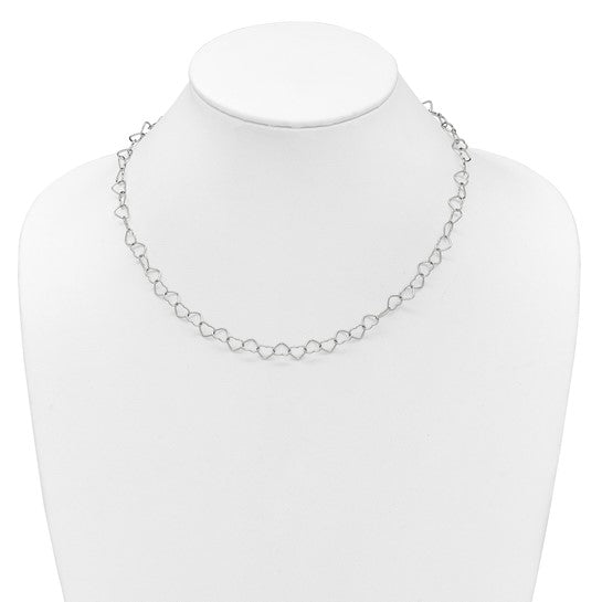 Sterling Silver Heart Link Chain/Bracelet