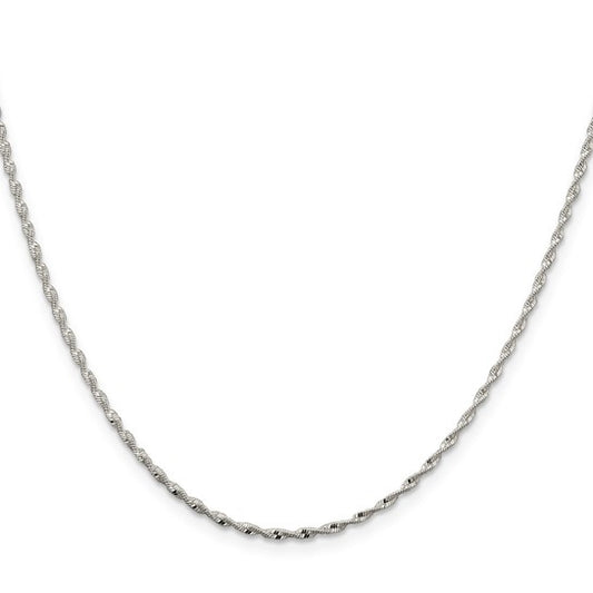 Sterling Silver Twisted Herringbone Chain