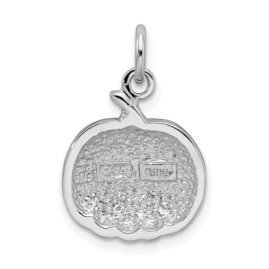 Jack O Lantern Charm Pendant Sterling Silver