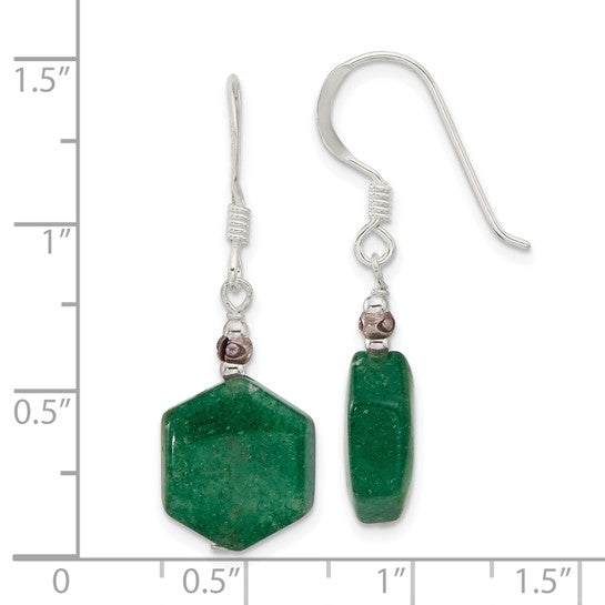 Aventurine Earrings Sterling Silver