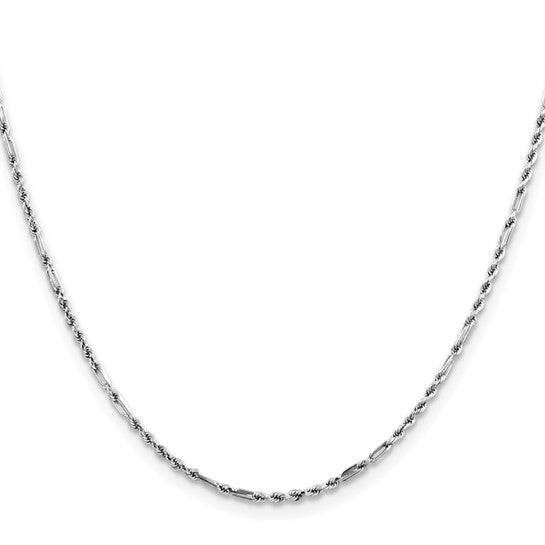 14K White Gold Milano Chain