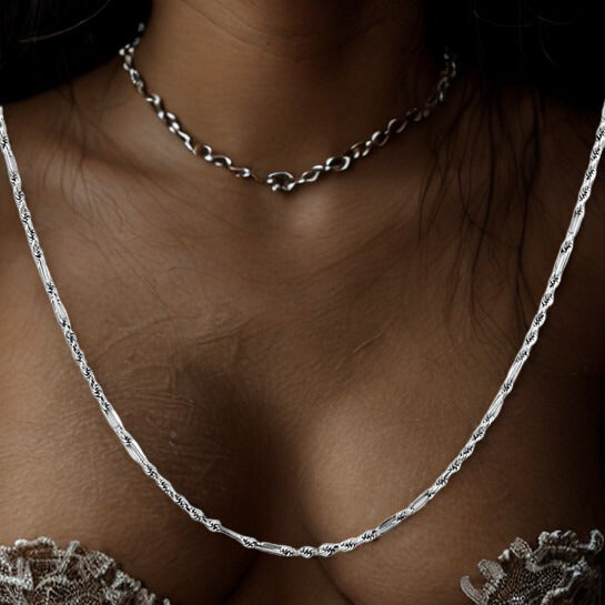 14K White Gold Milano Chain