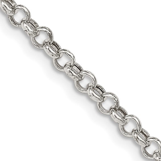 Sterling Silver Semi Solid Rolo Chains/Bracelets