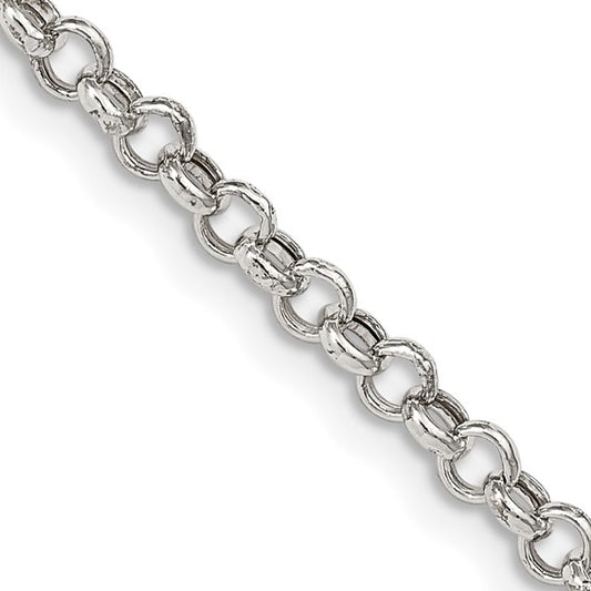 Sterling Silver Semi Solid Rolo Chains/Bracelets