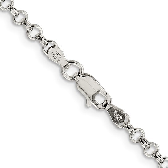 Sterling Silver Semi Solid Rolo Chains/Bracelets