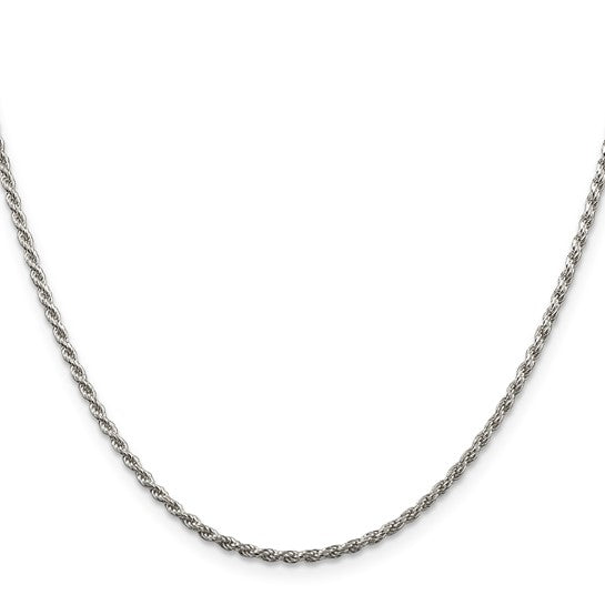 Sterling Silver Diamond Cut Rope Chain/Bracelet