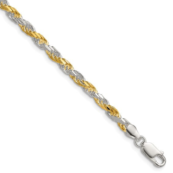 Sterling Silver & Vermeil Gold Two Toned Chain