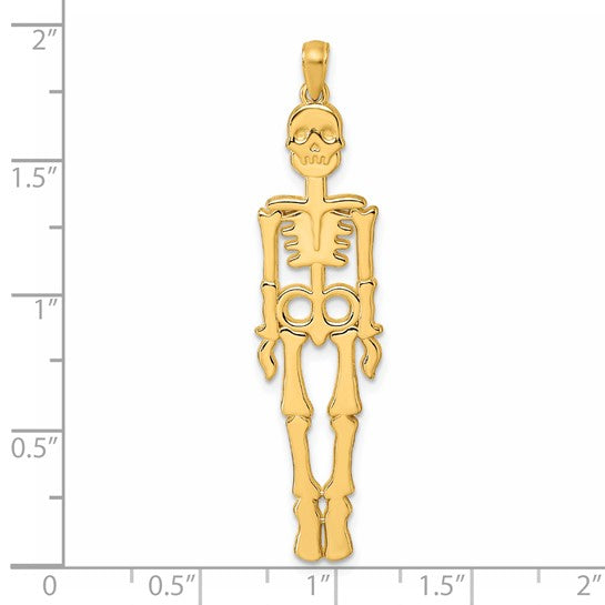 Skeleton 14K Gold Pendant