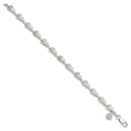 Skull Bracelet Sterling Silver